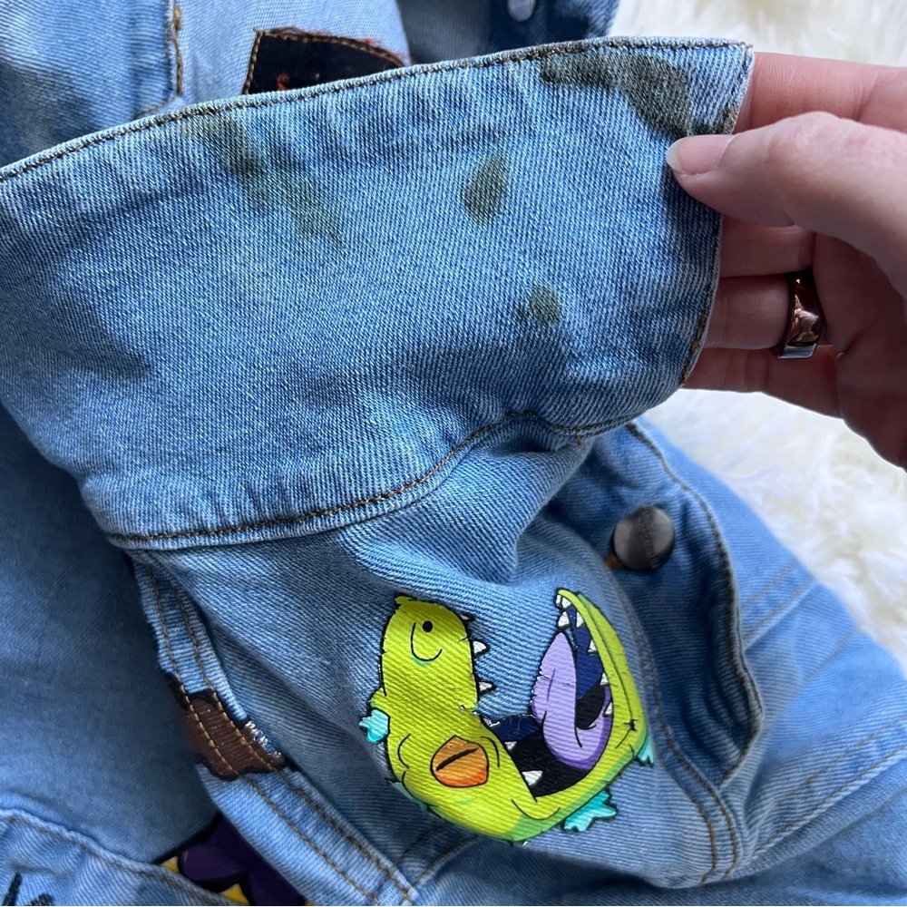 Members Only x Nickelodeon Rugrats Denim Cropped Jacket - Picture 10 of 10